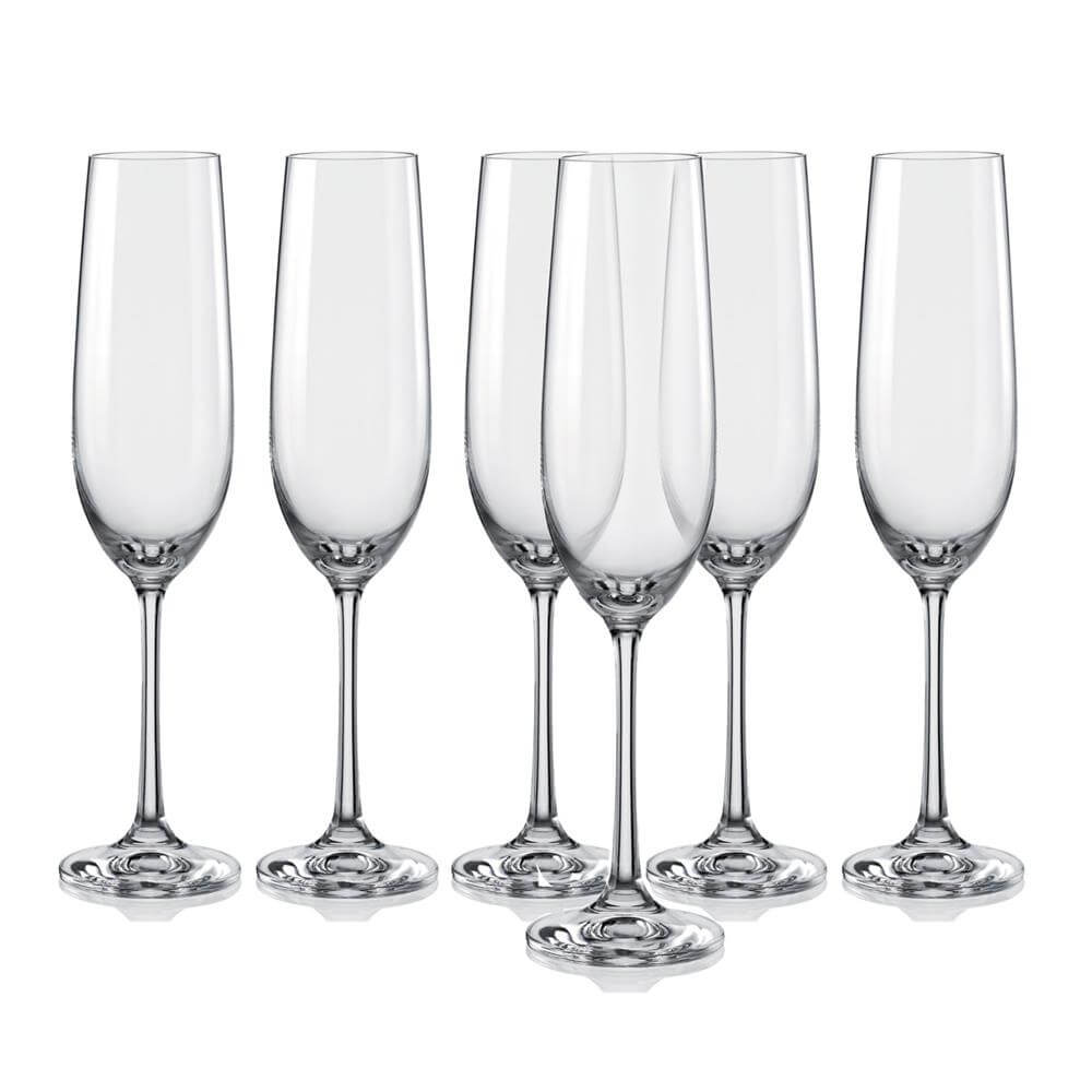 Dartington Flutes Collection Champagne Flutes: Set Of 6